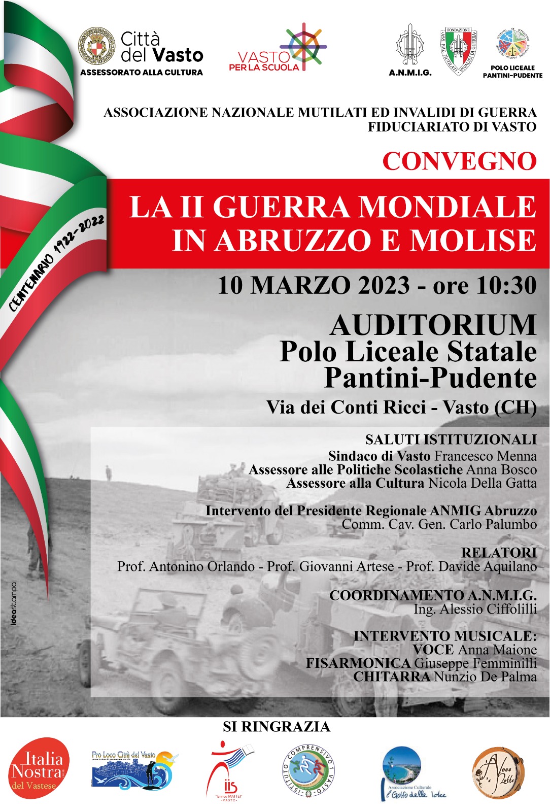 Al momento stai visualizzando La “Paolucci” partecipa al Convegno “La II Guerra Mondiale in Abruzzo e Molise”