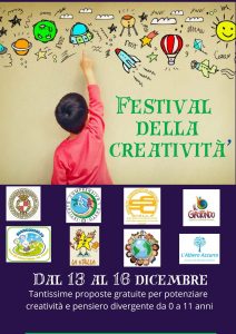 Scopri di più sull'articolo Al via dal 13 al 16 dicembre il Primo Festival della Creatività